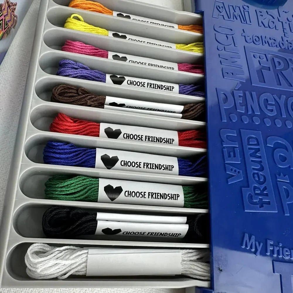 Choose Friendship, My Friendship Bracelet Maker, 20 Pre-Cut Assorted Colors New